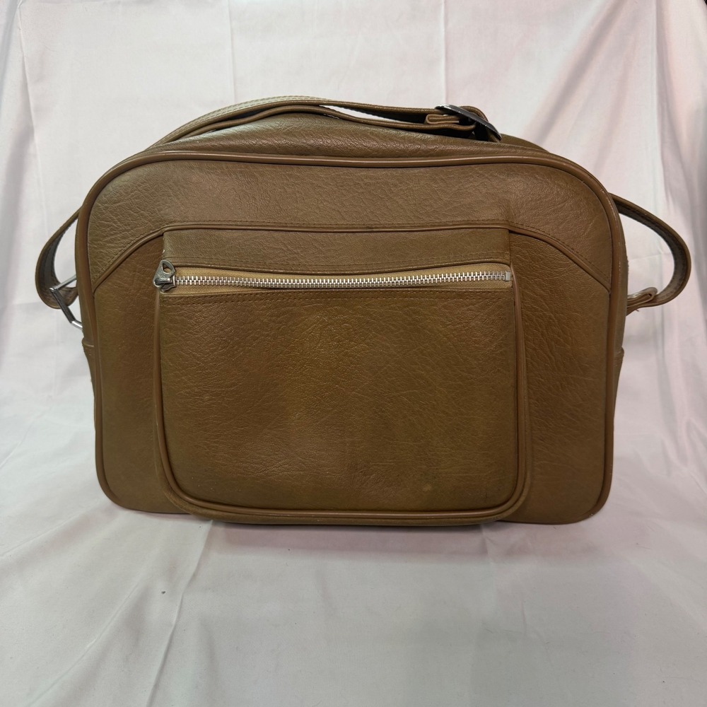 Vintage American Tourister Escort Carry On Bag Tan‎ Brown Travel Satchel Retro